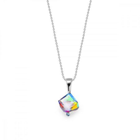 Náhrdelník se Swarovski Elements kostka Vitrail Medium 6 mm