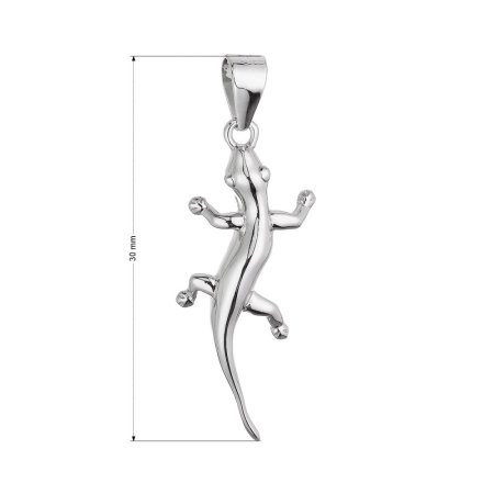 Strieborný prívesok jašterica 64037