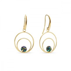 Náušnice dúhové sa Swarovski Elements Glory KWODG1122SS29RD Rainbow Dark