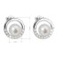 Stříbrné náušnice pecky s bílou říční perlou 21022.1M