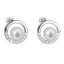 Stříbrné náušnice pecky s bílou říční perlou 21022.1B