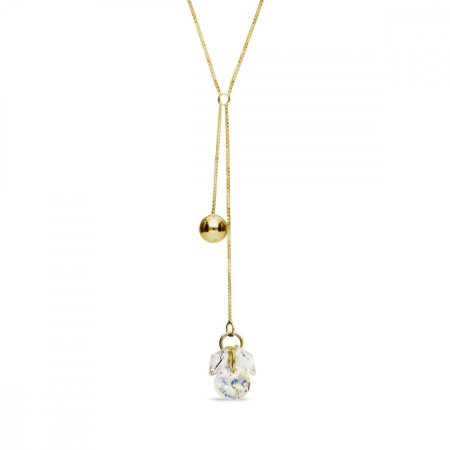 Náhrdelník číry so Swarovski Elements Vinber Gold NKLG6428CAB Kryštál + AB