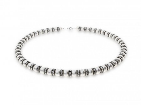 Náhrdelník perlový se Swarovski Elements Glam Pearl N581017758W White