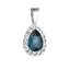 Strieborný prívesok s kryštálmi Swarovski modrá slza 34252.3 Montana