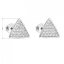 Stříbrné náušnice pecka se zirkonem bílý trojúhelník 11161.1