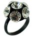 Prsten se Swarovski Elements Květinka Bílá