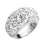Strieborný prsteň s kryštálmi Swarovski biely 35028.1 Krystal