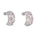 Stříbrné náušnice visací s krystaly Swarovski růžový půlkruh 31164.3 Magic Rose