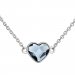 Stříbrný náhrdelník s krystalem Swarovski modré srdce 32061.3 Denim Blue