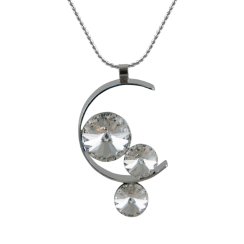 Náhrdelník so Swarovski Elements polmesiac Krystal