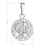 Strieborný prívesok s kryštálmi Swarovski biely okrúhly 34225.1 Krystal