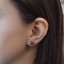 Strieborné náušnice pecka s kryštálmi Swarovski mix farieb okrúhle 31336.4 Colorado