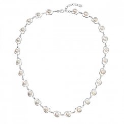Strieborný náhrdelník s riečnymi perlami v striebre 22048.1
