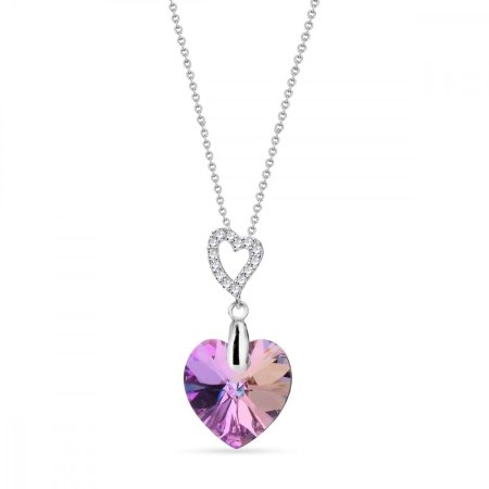Náhrdelník fialový se Swarovski Elements Amore NCS622814VL Vitrail Light