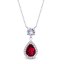 Strieborný náhrdelník s kryštálmi Swarovski Elements Briselle NCP4320SCC Scarlet