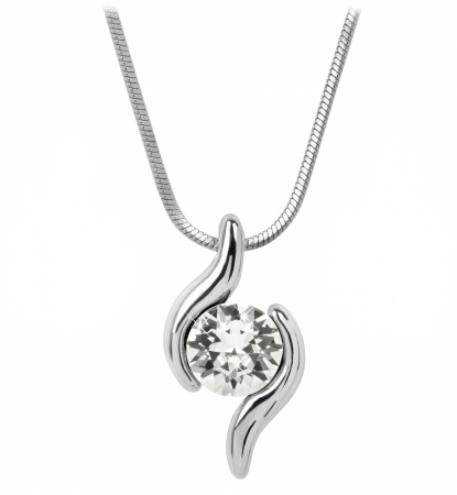 Náhrdelník so Swarovski Elements číra vlnka Krystal