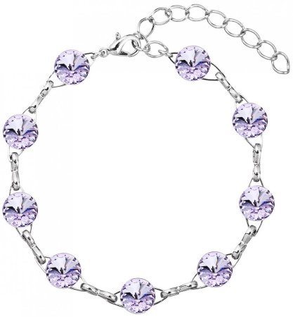 Náramek fialový Rivoli se Swarovski Elements Violet 8 mm