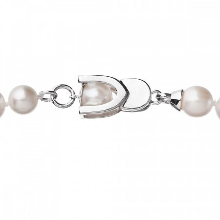 Perlový náhrdelník z pravých říčních perel bílý 22007.1