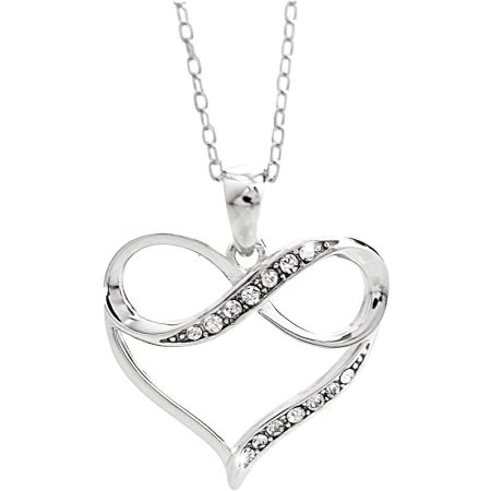 Stříbrný náhrdelník se Swarovski Elements srdce Krystal