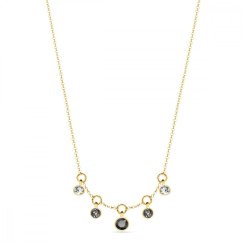 Náhrdelník černý se Swarovski Elements Brio NGROLO20385HSNC Hematite