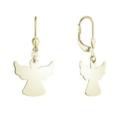 Pozlátené strieborné náušnice anjeli 61133