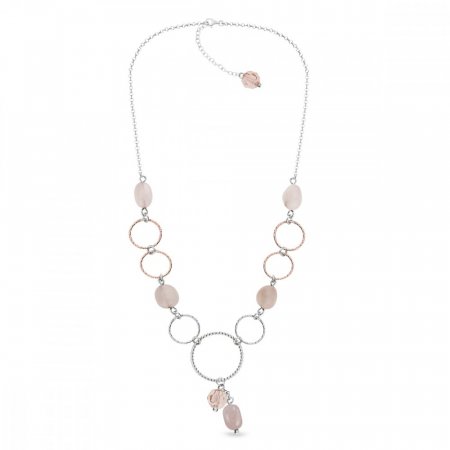 Stříbrný náhrdelník růžový Delicado N5000VR8RQ Vintage Rose