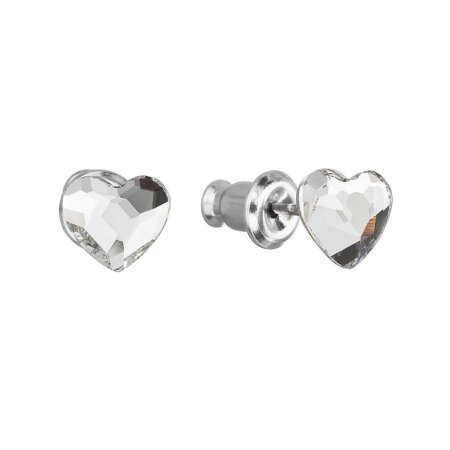 Náušnice se Swarovski Elements srdíčko 51050.1 Krystal 6 mm