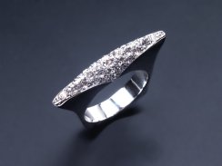 Prsteň sa Swarovski Elements podlhovastý Krystal