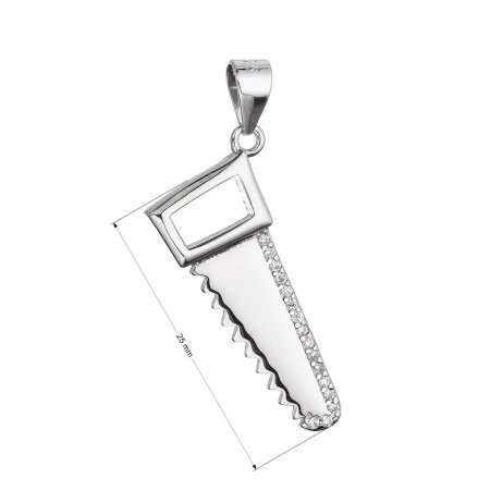 Strieborný prívesok ručná píla 14059.1 crystal
