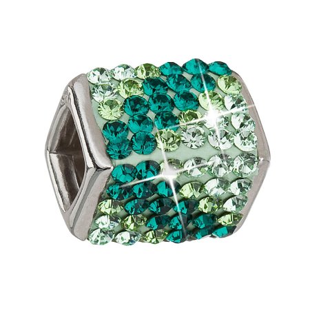Přívěsek zelený průvlekový kvádr se Swarovski Elements 34134.3 Emerald