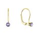 Pozlátené visiace náušnice s Preciosa kryštálom 31322.3 tanzanite