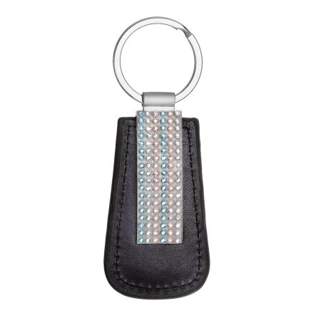 Kľúčenka s kryštálmi Swarovski čierna 38016.3 aqua mix