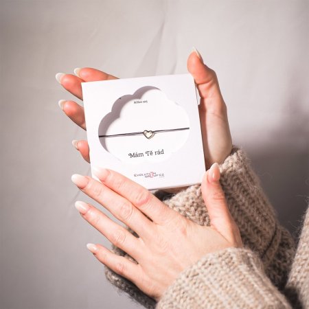 Kabbalah náramek s pozlaceným srdíčkem 13043.3 black