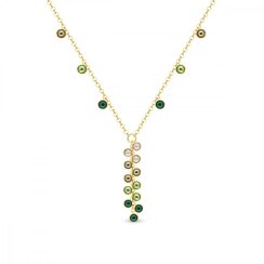 Náhrdelník zelený se Swarovski Elements Milipedo NKGROLO2038EM Emerald