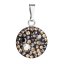 Stříbrný přívěsek s krystaly Swarovski mix barev kulatý 34225.4 Colorado