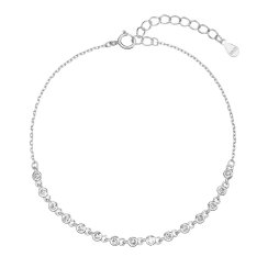 Stříbrný náramek s malými zirkony 13031.1