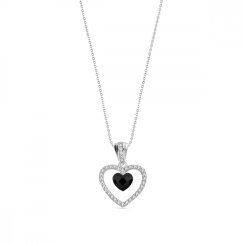 Náhrdelník čierny so Swarovski Elements Amour NCC28086J Jet
