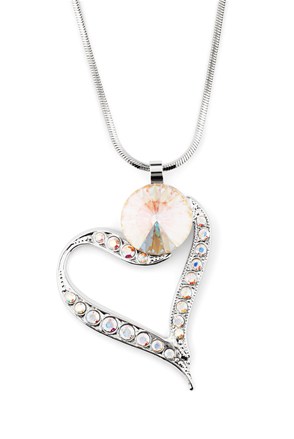 Náhrdelník so Swarovski Elements srdce Krystal AB