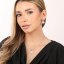 Strieborný prívesok s kryštálmi Swarovski biely okrúhly 34225.1 Krystal