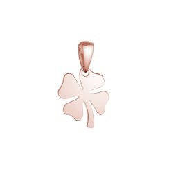 Pozlátený strieborný prívesok štvorlístok lesklý 64094 rose gold