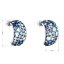 Strieborné náušnice visiace s kryštálmi Swarovski modré polkruh 31164.3 Blue Style