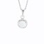 Stříbrný náhrdelník s bílým opálem a krystaly Swarovski Elements kolečko White Opal