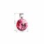 Strieborný prívesok s kryštálmi Swarovski ružový okrúhly rivoli 34112.3 Rose
