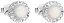 Stříbrné náušnice pecky se syntetickým opálem a krystaly Swarovski bílé kulaté 31217.1 White s. Opal
