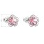 Stříbrné náušnice pecka s krystaly Swarovski růžová kytička 31255.3 Light Rose