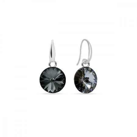 Náušnice Rivoli sa Swarovski Elements Candy KW112212SN Silver Night 10 mm