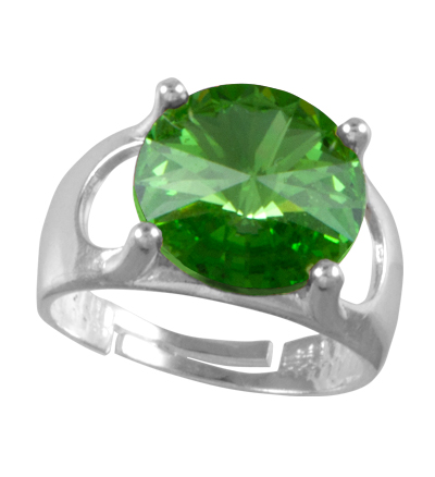Prsten se Swarovski Elements Rivoli Peridot 12 mm