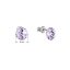 Náušnice bižutérie s krištáľmi Preciosa fialové okrúhle 51037.3 Violet