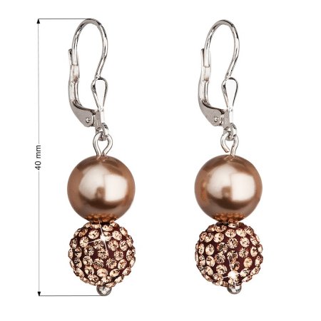 Náušnice so Swarovski Elements 31155.3 Bronze