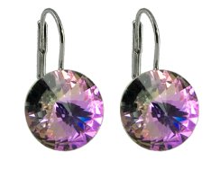 Náušnice Rivoli so Swarovski Elements Vitrail Light 14 mm